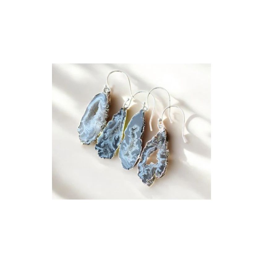 Natural Agate Dangle Earrings