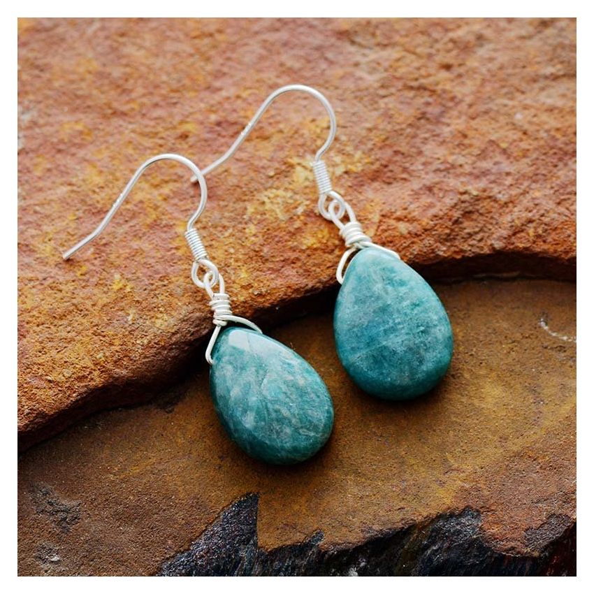 Amazonite Ocean Earrings
