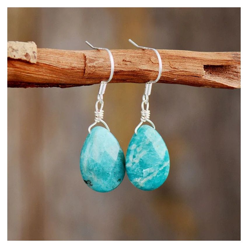 Amazonite Ocean Earrings