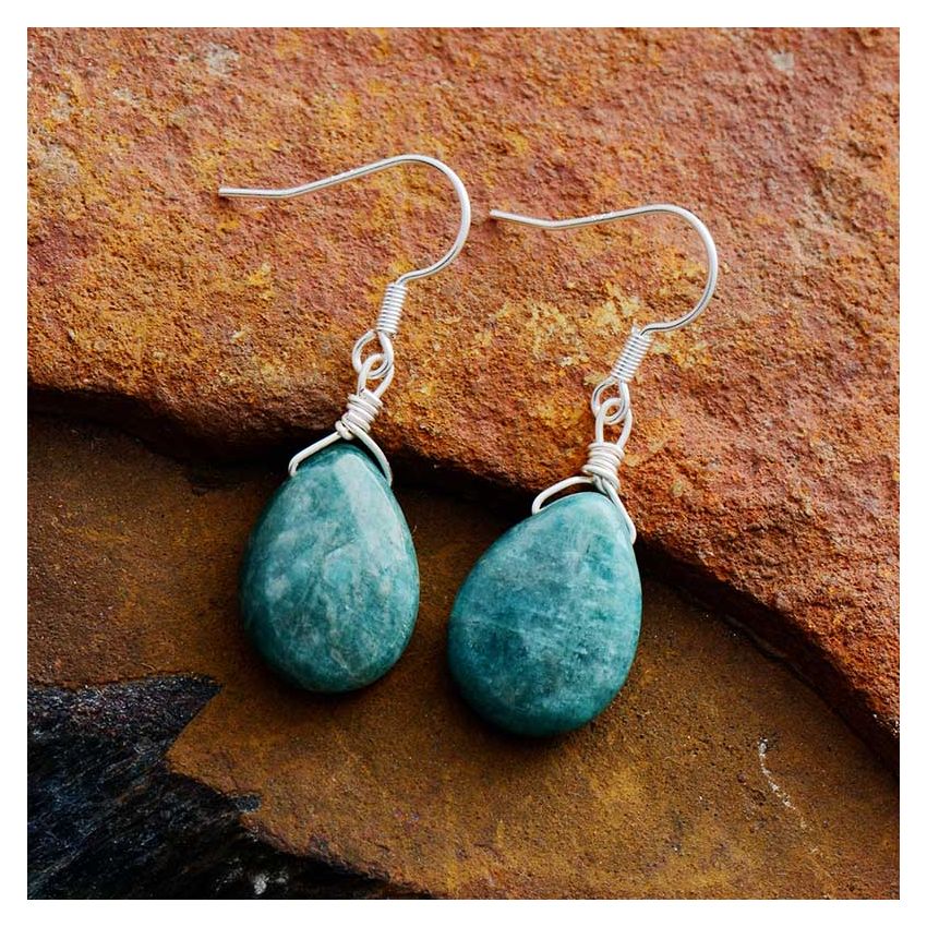 Amazonite Ocean Earrings
