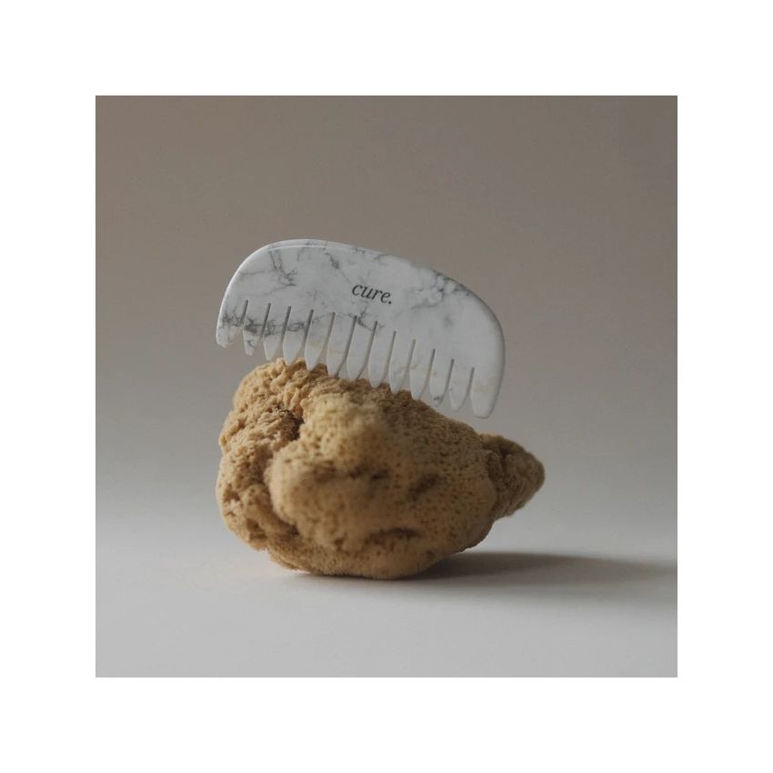 Natural White Howlite Scalp Comb & Gua Sha Tool | Calming Head Massager