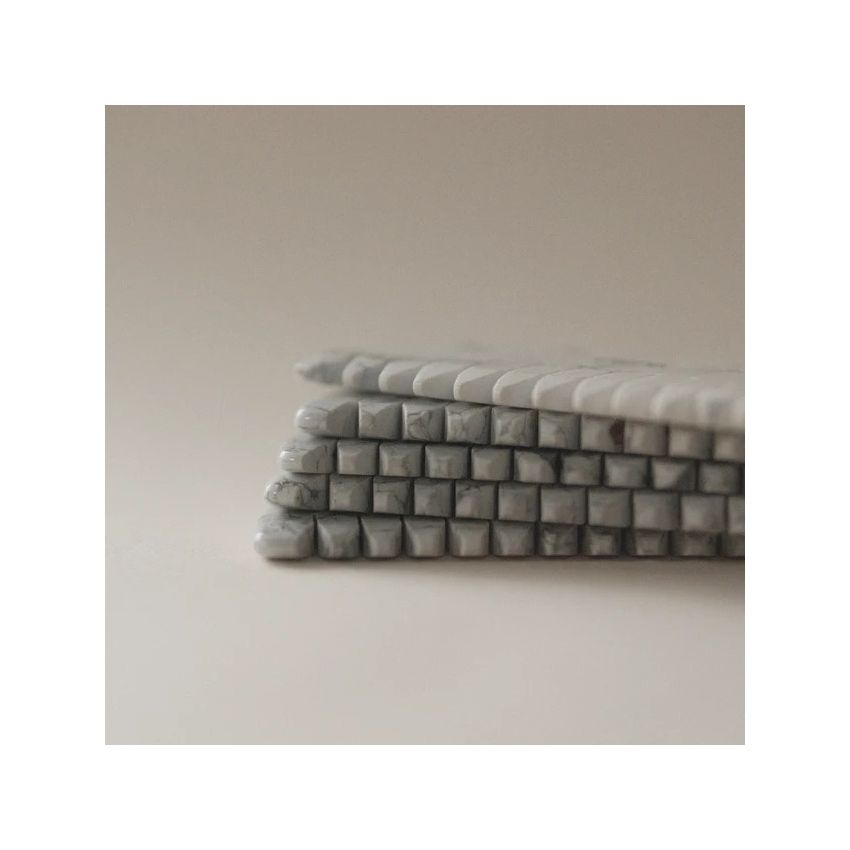 Natural White Howlite Scalp Comb & Gua Sha Tool | Calming Head Massager