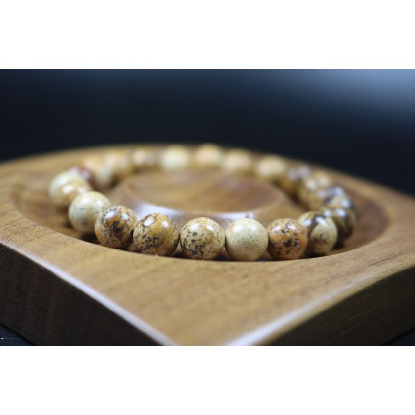 Sand Jasper Bracelet - Men Bracelet - Men Jewelry - Stretch Bracelet - Men Bead Bracelet - Heal Bracelet - 8mm beads