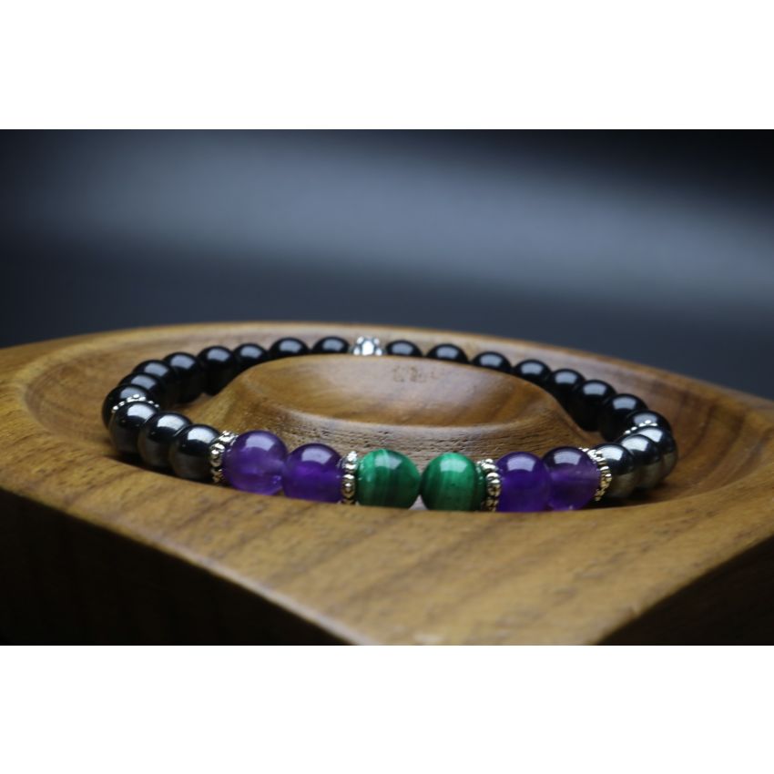 Powerful Empath Protection with Malachite, Amethyst, Hematite & Black Tourmaline (6mm Beads)