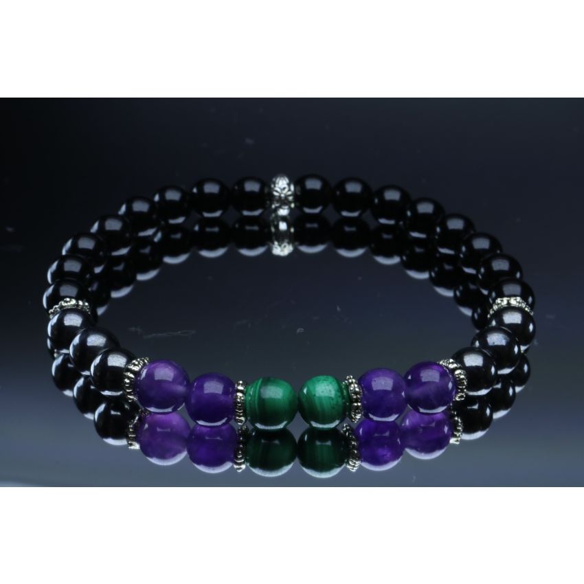 Powerful Empath Protection with Malachite, Amethyst, Hematite & Black Tourmaline (6mm Beads)