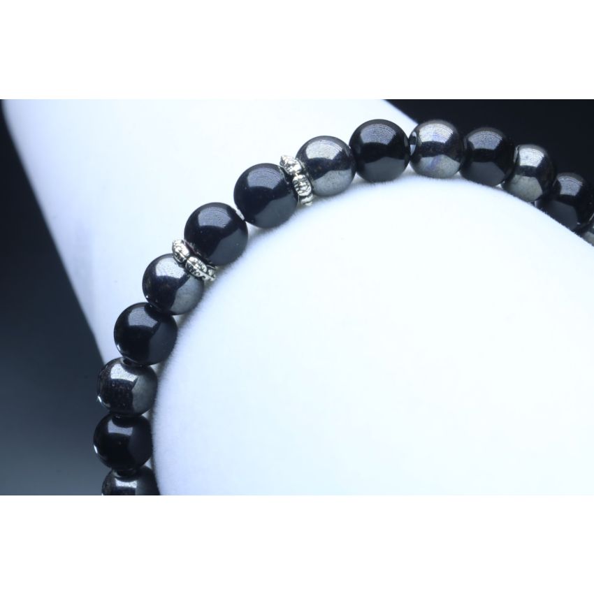 Black Tourmaline & Hematite Protection (6mm Beads)/ Positive Energy Bracelet