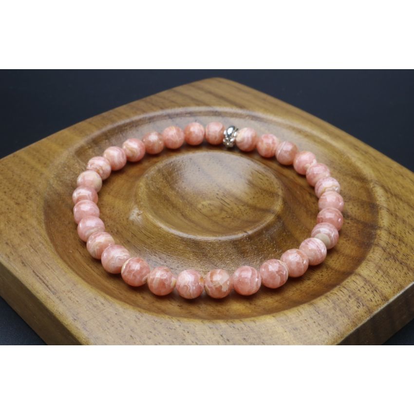 Rhodochrosite Bracelet (6mm Beads)/Self-Love, Self-Esteem, Healing Inner Child, Trauma, Abuse, Compassion, Positive Attitude, Self-Worth