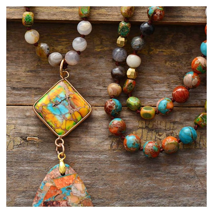 Intense Jasper Spiritual Necklace