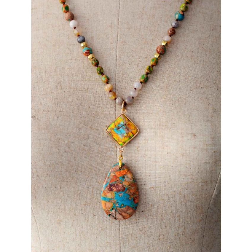 Intense Jasper Spiritual Necklace
