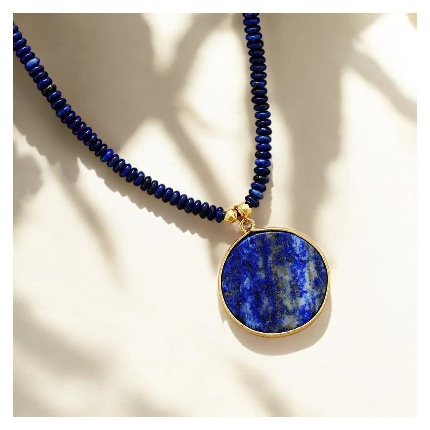 Calming Lapis Lazuli Beaded Necklace