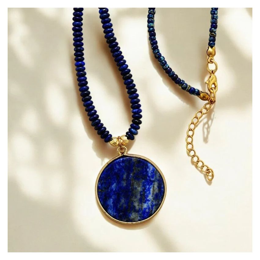 Calming Lapis Lazuli Beaded Necklace