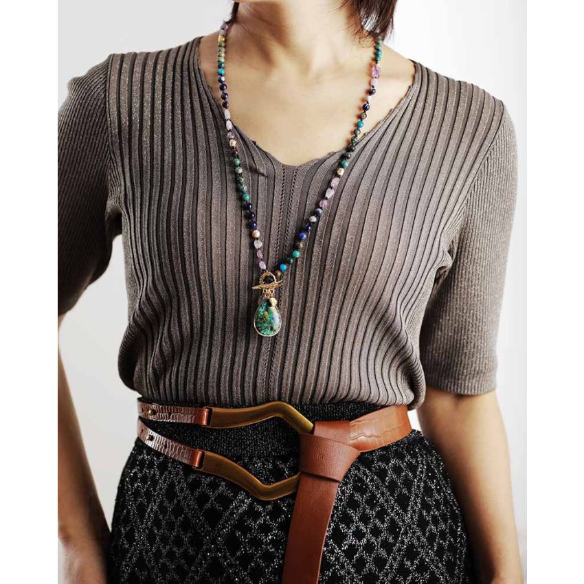 Healing Amethyst Teardrop Pendant Necklace