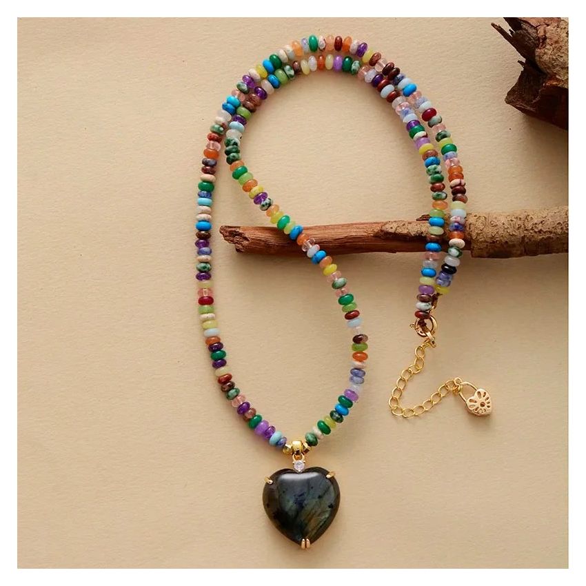 Beaded Heartstrings Necklace