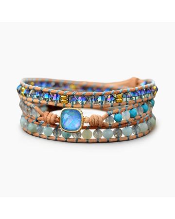 Square Opal Healing Wrap Bracelet