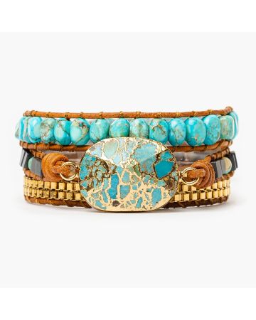 Turquoise Calming Energy Wrap Bracelet