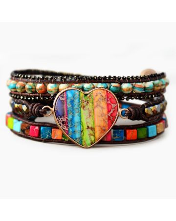 Chakra Moonlight Protection Wrap Bracelet