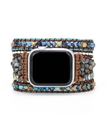 Natural Labradorite _Serene Ocean Apple Watch Strap