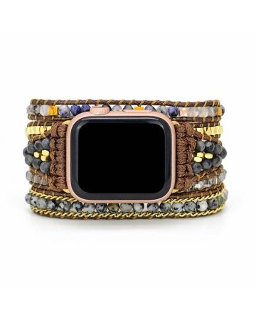 Natural Labradorite Beaded Apple Watch Band