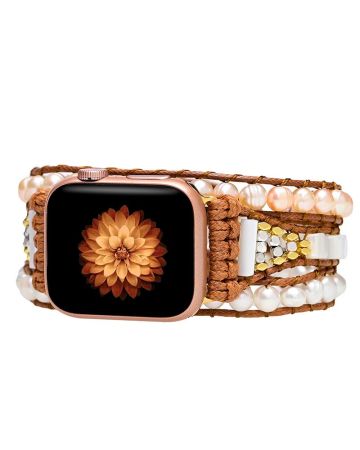 Handmade with Natural Freshwater Pearl Apple Watch Band
