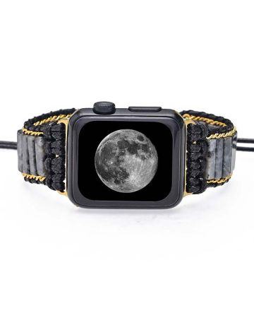 Black Labradorite Tube Apple Watch Band