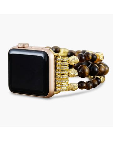 Tiger Eye Gleam Stretch Apple Watch Strap