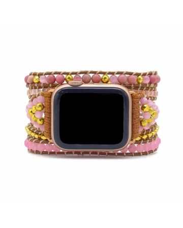 Rose Quartz Bohemian Apple Watch Strap