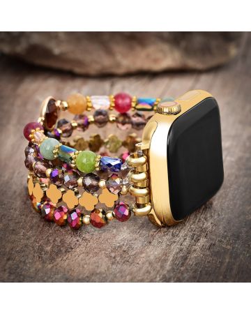 Multi-Color Boho Luxe Beaded Apple Watch Band