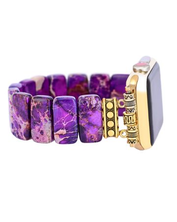Indigo Tibetan Jasper Stretch Apple Watch Strap