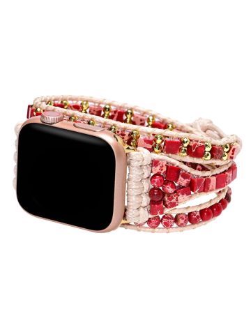 Red Emperor Natural Stone Watch Strap