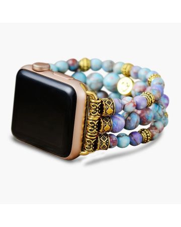 Peaceful Jasper Stretch Apple Watch Strap