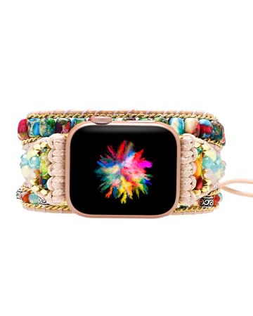 Mixed Colour Agate Apple Watch Strap