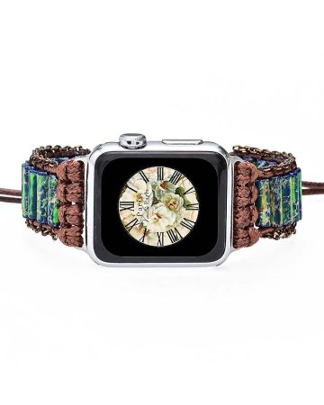 Divine Balance Apple Watch Strap – Handmade Emperor Jasper Bracelet Band