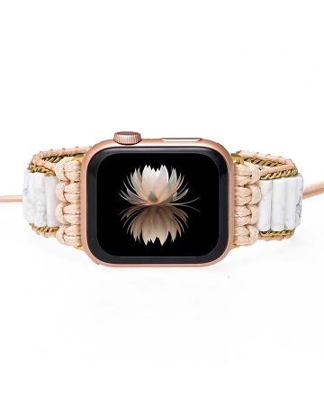 Heavenly Howlite Apple Watch Strap – Calming Crystal Bracelet Band