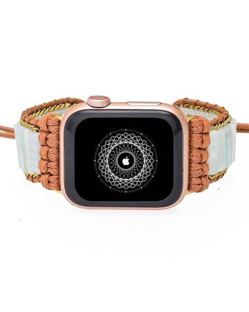 Wholesale Amazonite Apple Watch Band – Handmade Beaded Boho Bracelet Strap