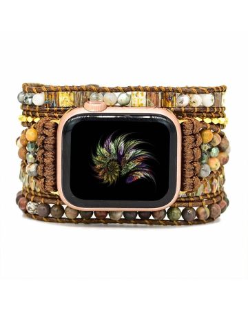 Agate Moonlight / Moonlight Goddess Apple Watch Strap – Handmade Healing Crystal Band