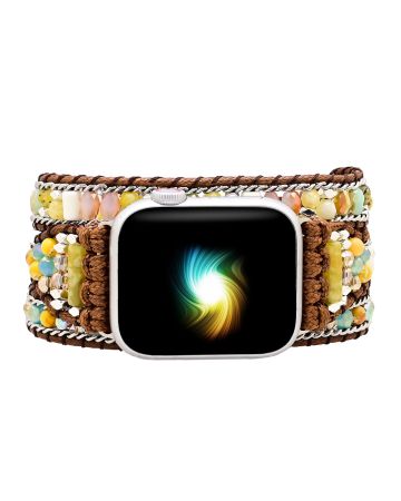 Boho Beaded Apple Watch Band – Handmade Bracelet Strap for Series 10/9/8/7/6/SE (38–49mm)