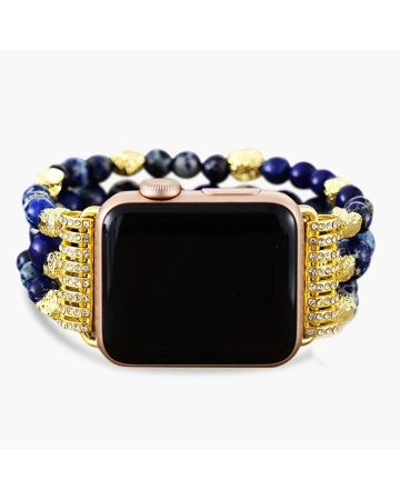 Emperor Jasper Royal Stretch Apple Watch Band – Bold & Courageous Natural Stone Bracelet (38–45mm)