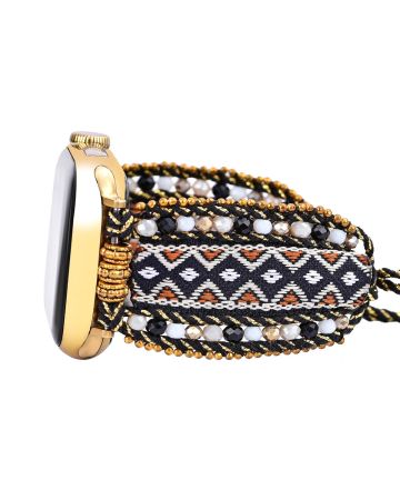 Free Spirit Tribal Apple Watch Band – Handmade Stretch Woven Nylon Strap (38–49mm)
