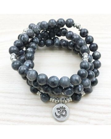 Labradorite Mala Bracelet – 108 Beads