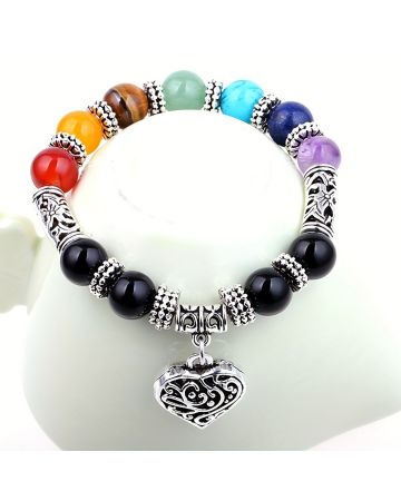 7 Chakra Healing Bracelet – Natural Stone Beads, Energy Balance & Meditation Jewelry