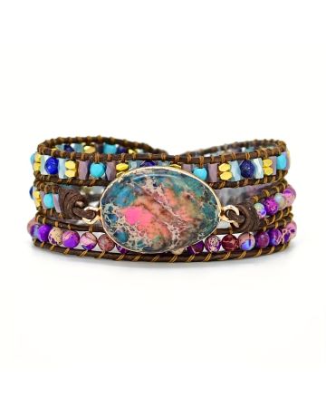 Intense Emperor Jasper Wrap Bracelet