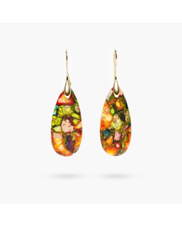 Intense Jasper Teardrop Earrings
