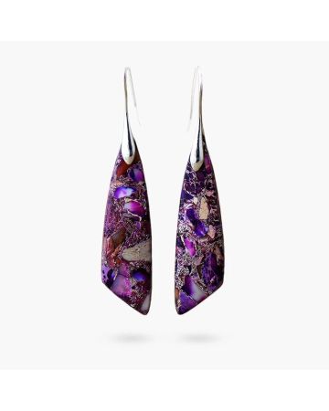 Purple Jasper Hook Earrings