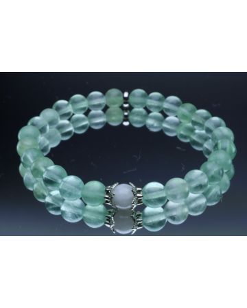 Green Fluorite & Moonstone Bracelet (6mm Beads)/Genius Stone, Students, Concentration, Study, Balancing, Calming