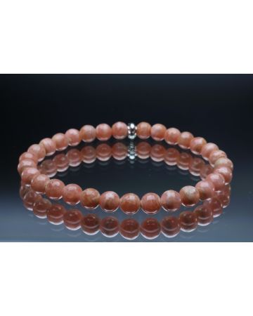 Rhodochrosite Bracelet (6mm Beads)/Self-Love, Self-Esteem, Healing Inner Child, Trauma, Abuse, Compassion, Positive Attitude, Self-Worth