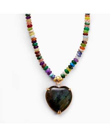 Beaded Heartstrings Necklace