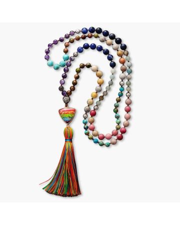 Chakra Charm Tassel Necklace