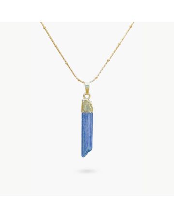Blue Topaz Raw Stone Necklace