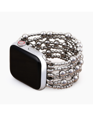 Platinum Demure Stretch Apple Watch Strap