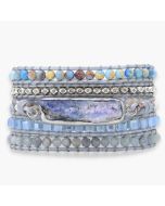 Healing Topaz Queen Silver Wrap Bracelet